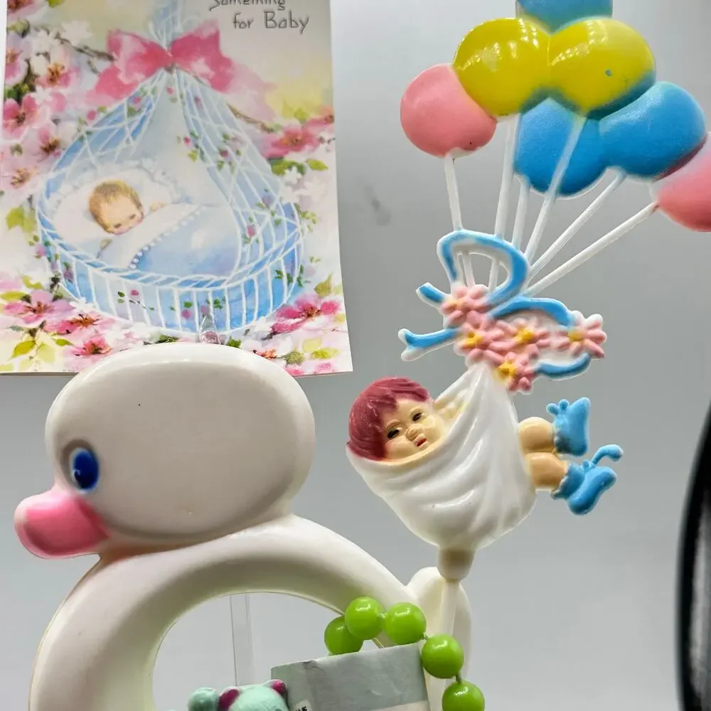 Kitschy Baby Duckie Centerpiece - Assemblage Diorama Decor